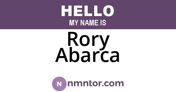 Rory Abarca