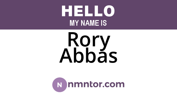 Rory Abbas