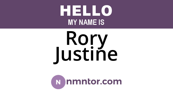 Rory Justine