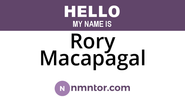 Rory Macapagal