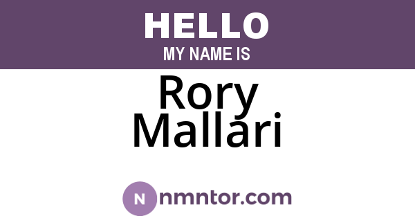 Rory Mallari