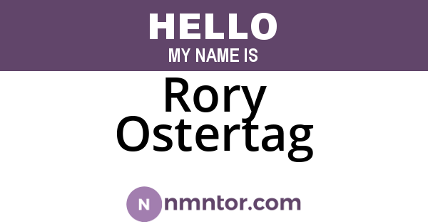 Rory Ostertag