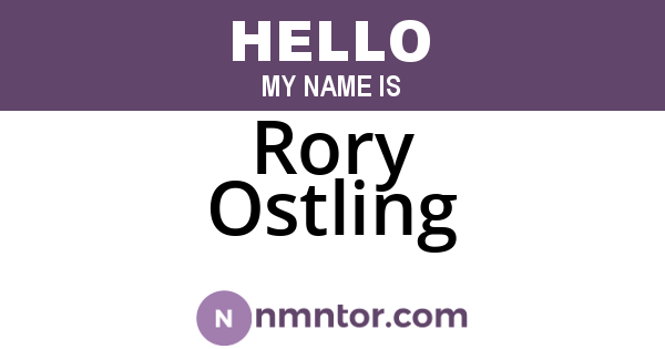 Rory Ostling