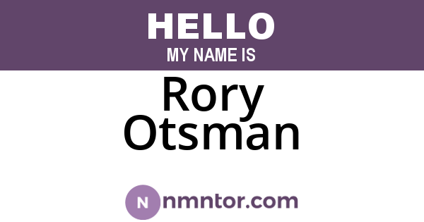 Rory Otsman