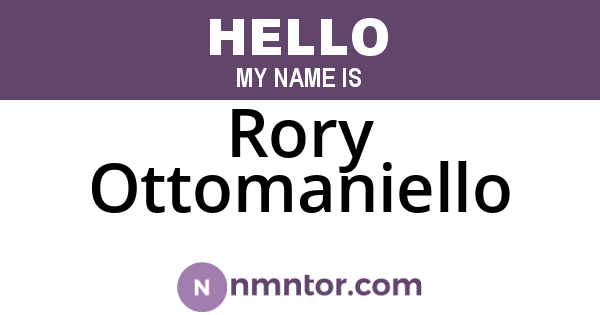 Rory Ottomaniello