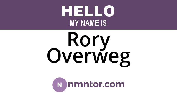 Rory Overweg