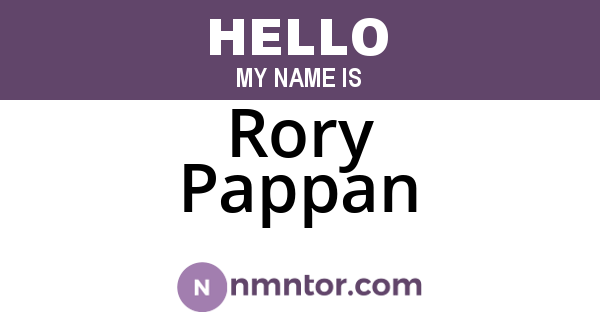 Rory Pappan
