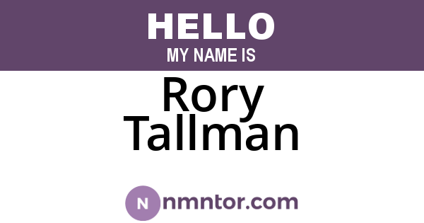 Rory Tallman
