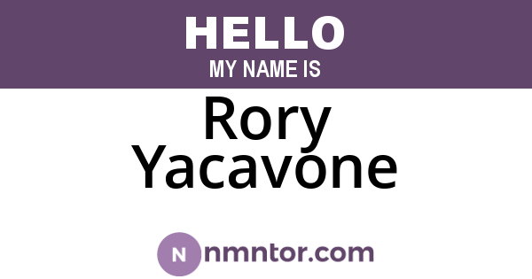 Rory Yacavone
