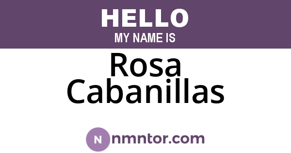 Rosa Cabanillas