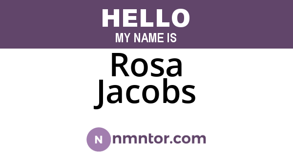 Rosa Jacobs