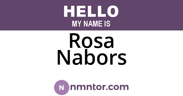 Rosa Nabors