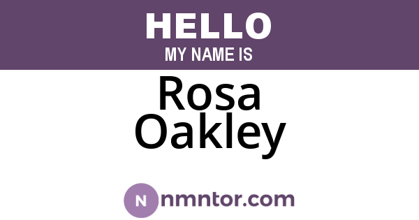 Rosa Oakley