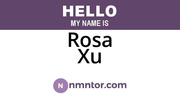 Rosa Xu