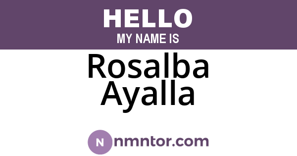 Rosalba Ayalla