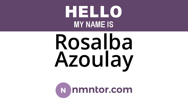 Rosalba Azoulay
