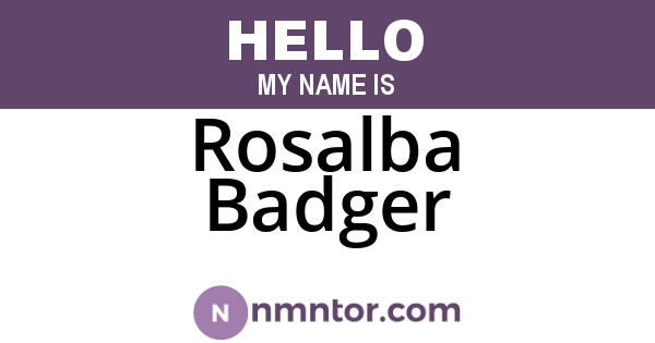 Rosalba Badger