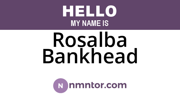 Rosalba Bankhead