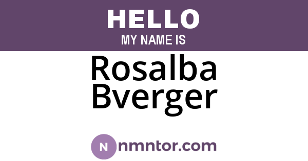 Rosalba Bverger
