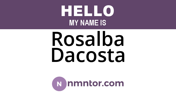 Rosalba Dacosta