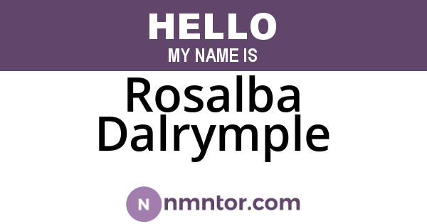Rosalba Dalrymple