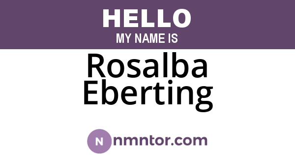 Rosalba Eberting