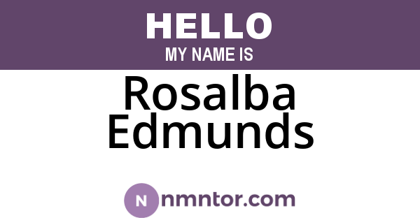 Rosalba Edmunds