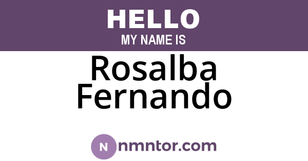 Rosalba Fernando