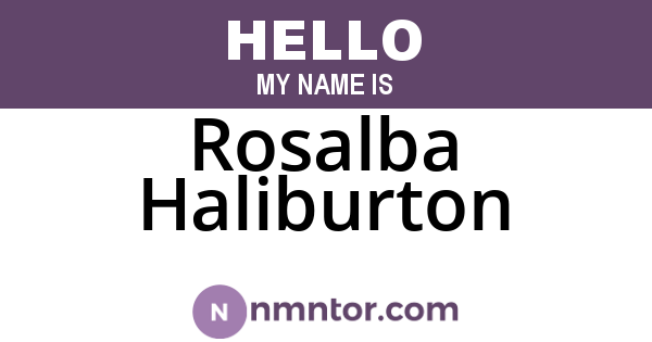 Rosalba Haliburton