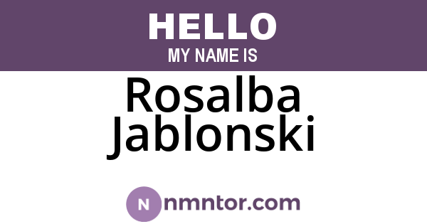 Rosalba Jablonski