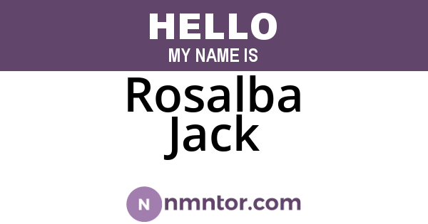 Rosalba Jack