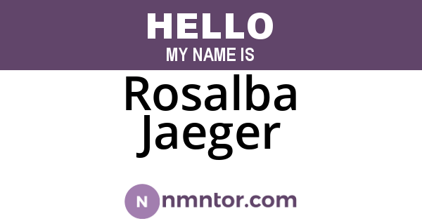 Rosalba Jaeger
