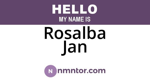 Rosalba Jan