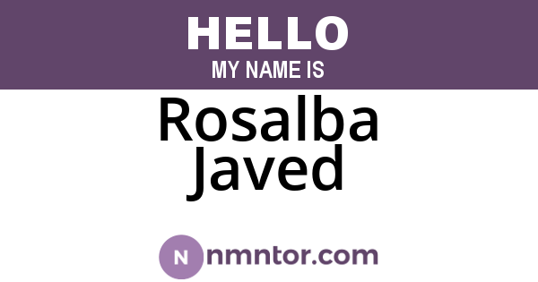 Rosalba Javed