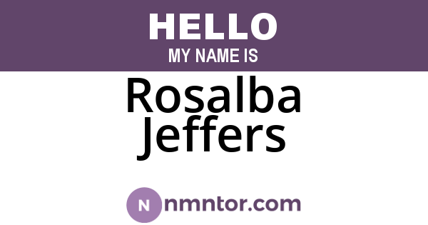 Rosalba Jeffers
