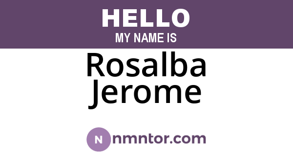 Rosalba Jerome