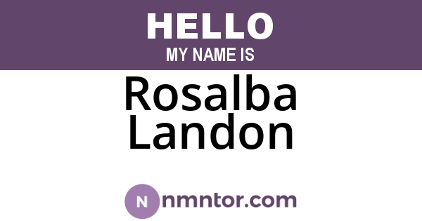 Rosalba Landon