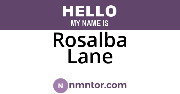 Rosalba Lane