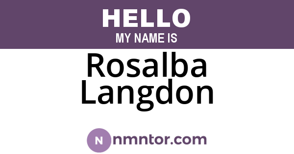Rosalba Langdon