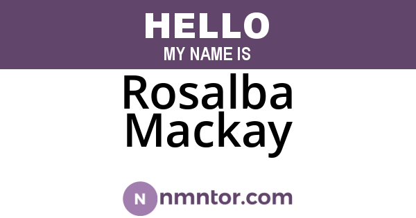 Rosalba Mackay