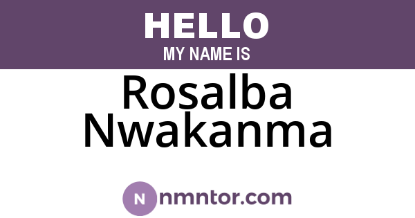 Rosalba Nwakanma