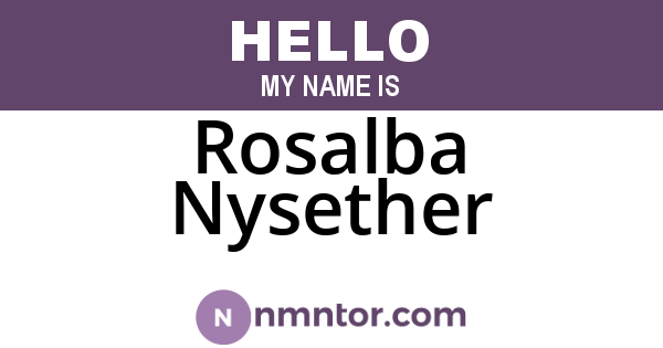 Rosalba Nysether