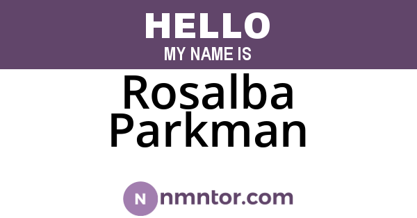 Rosalba Parkman