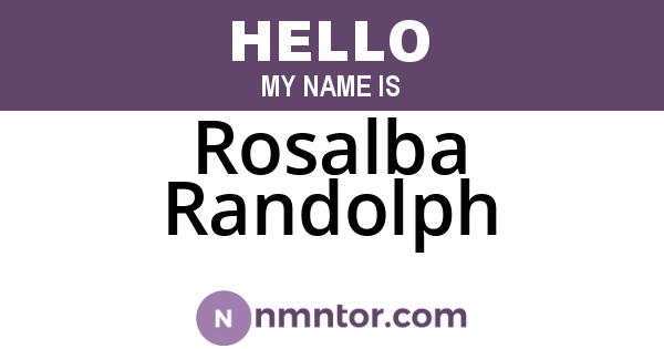 Rosalba Randolph