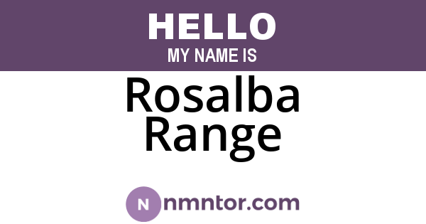 Rosalba Range