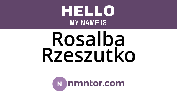 Rosalba Rzeszutko