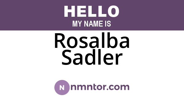 Rosalba Sadler