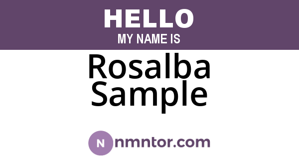 Rosalba Sample