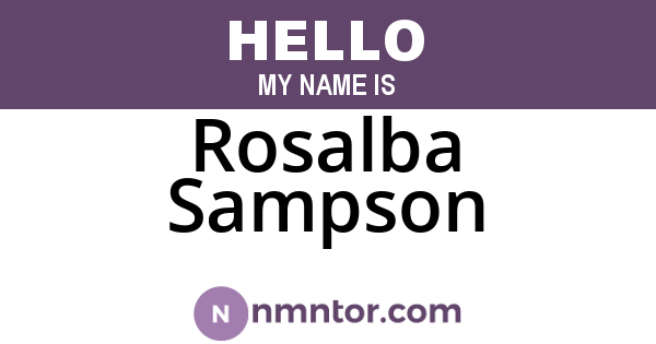Rosalba Sampson