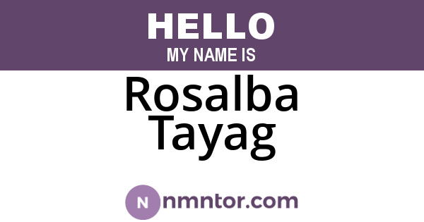 Rosalba Tayag